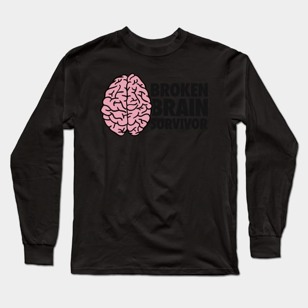 Survivor - Get Well Gift Cracked Skull Concussion Long Sleeve T-Shirt by MeatMan